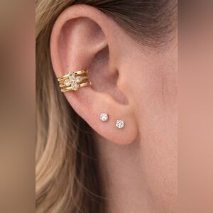 May Accessories gold plated floral accent ear cuff ✨